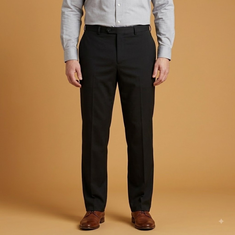 Lauren Ralph Lauren Dress Pants Men's 34x32 Black Stretch Work‎ Slacks
